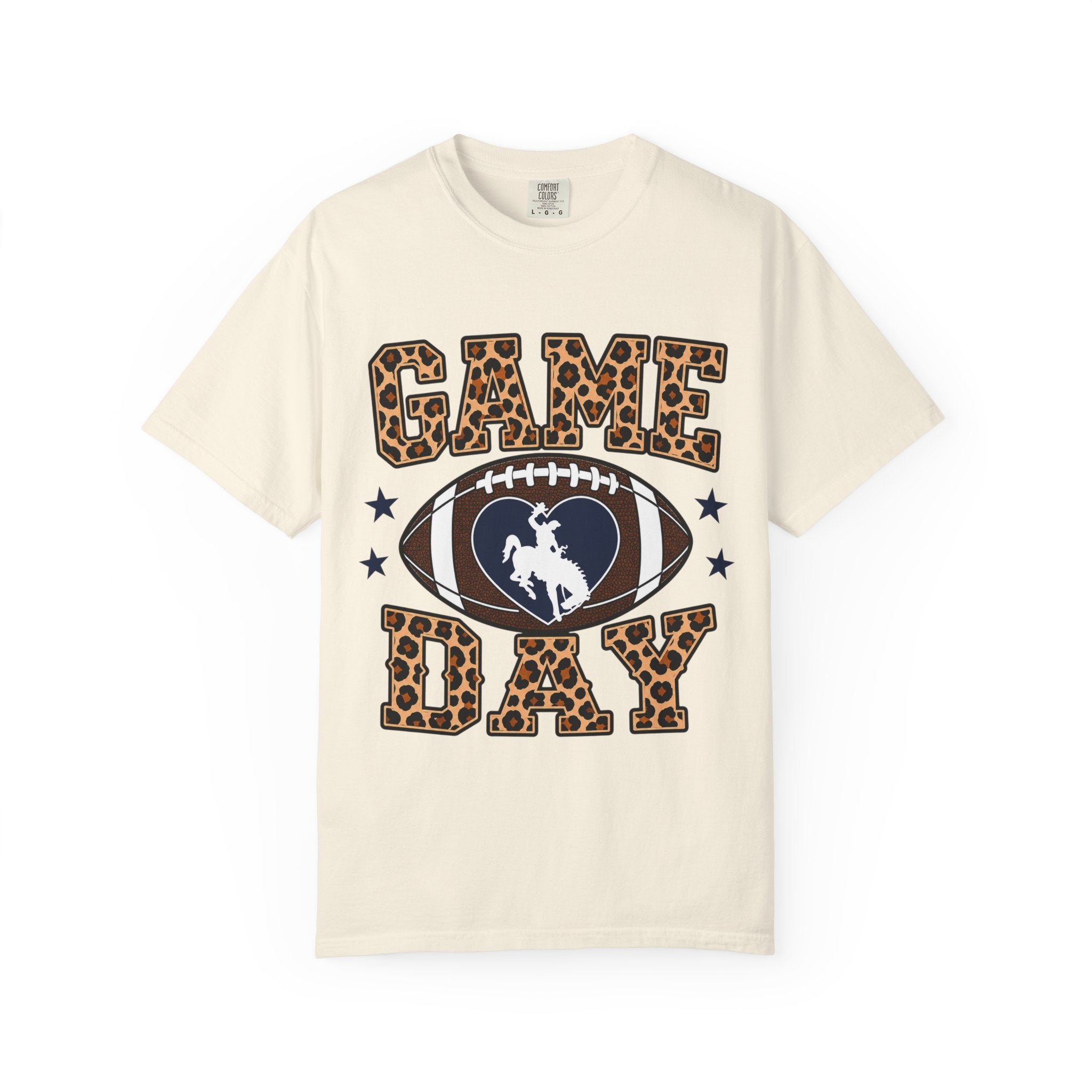 Game Day Cheetah Print Football Tee