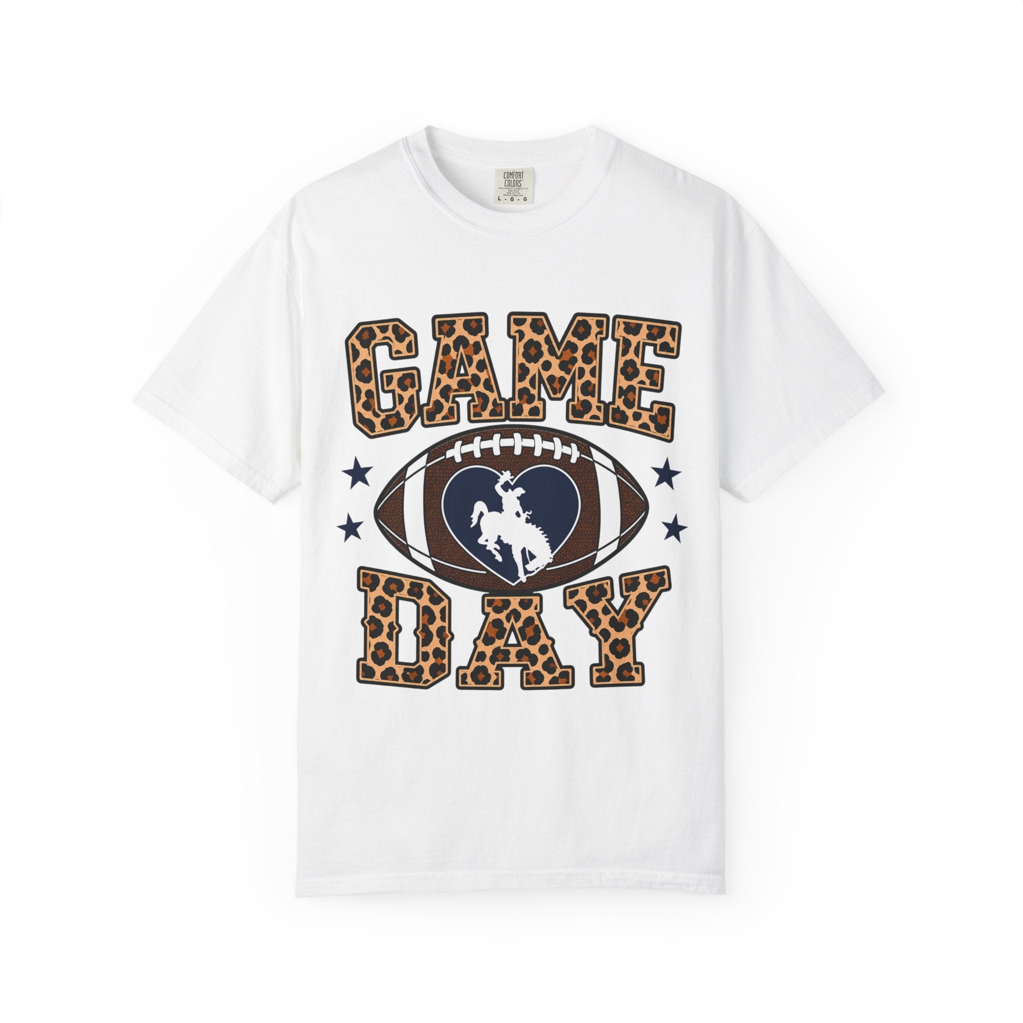 Game Day Cheetah Print Football Tee